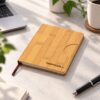Agenda cu coperta de bambus personalizata