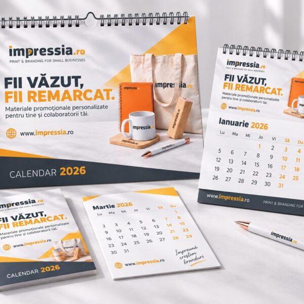 Calendar de birou personalizat 2026