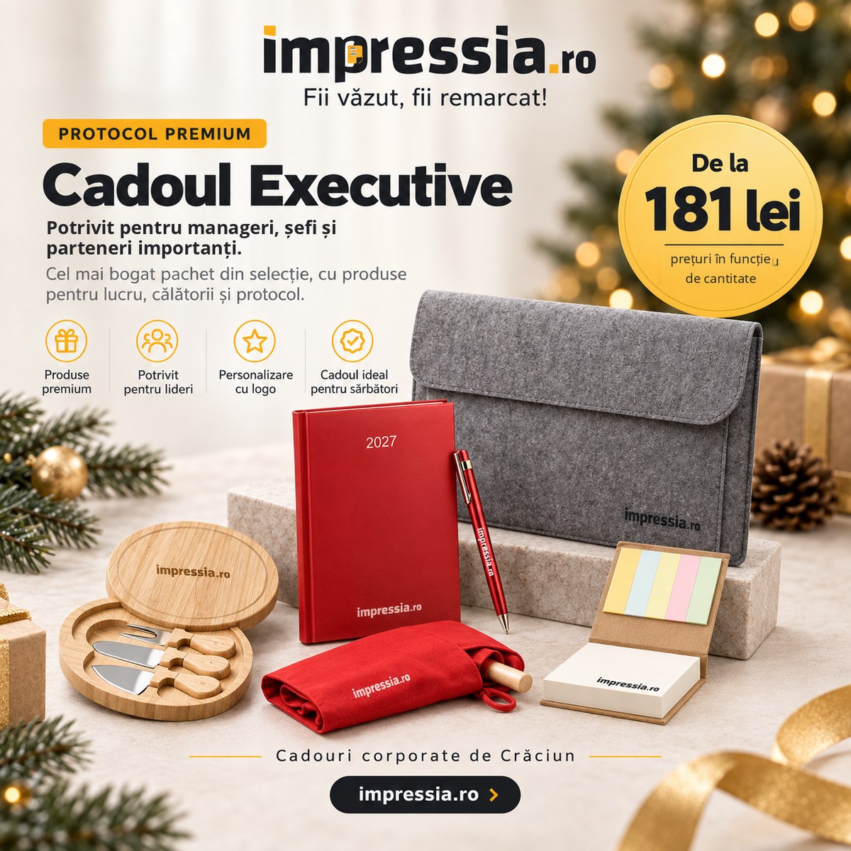Pachetul Cadoul Executive — cadouri corporate personalizate impressia.ro