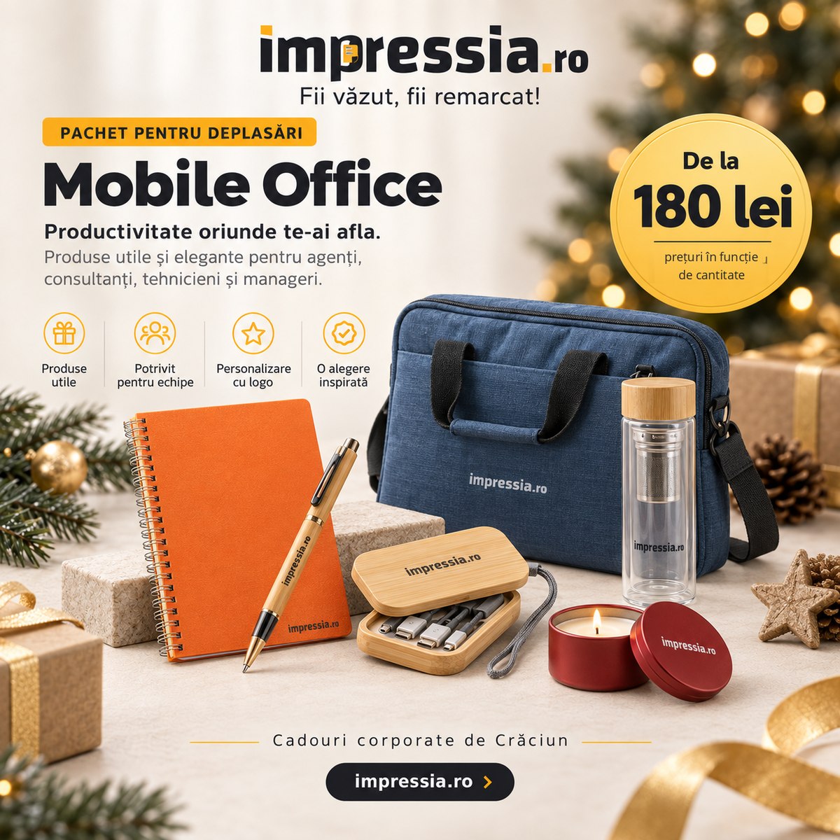 Pachetul Mobile Office — cadouri corporate personalizate impressia.ro