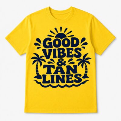Tricou galben personalizat cu imprimeu de vară