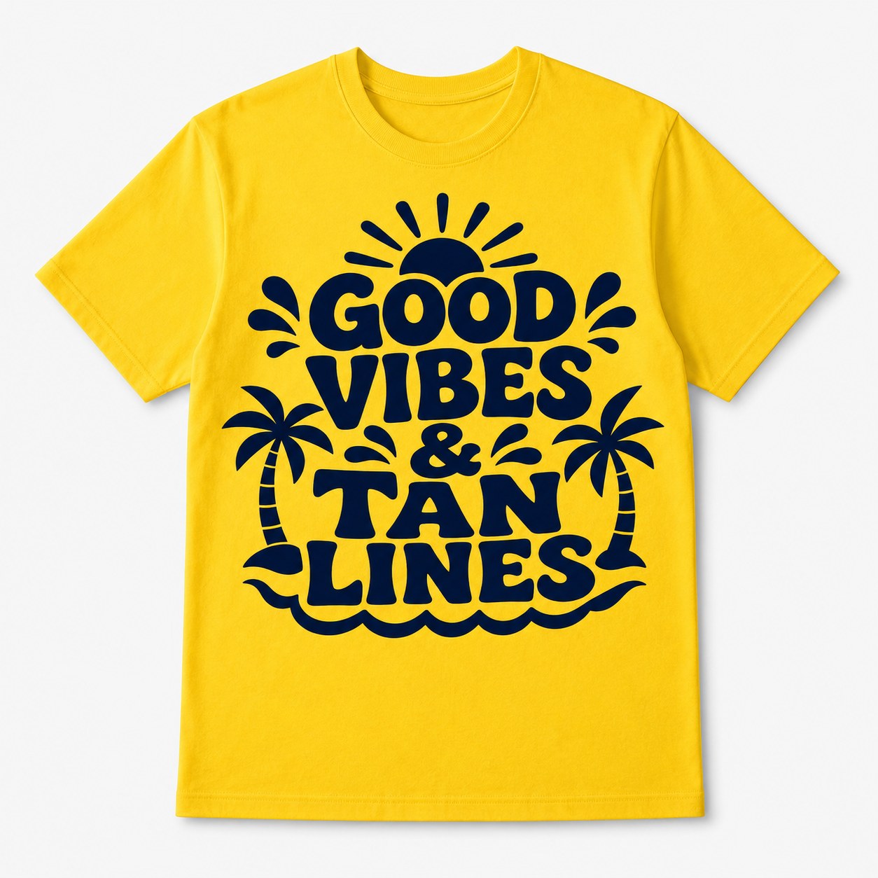 Tricou galben personalizat cu imprimeu de vară