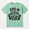 Tricou verde mentă personalizat cu imprimeu de vară