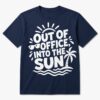Tricou bleumarin personalizat cu imprimeu de vacanță