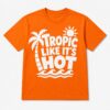 Tricou portocaliu personalizat cu imprimeu de vară